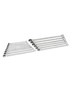 KDT85985-07 image(0) - GEARWRENCH 15 Piece 72-Tooth 12 Point XL GearBox Double Box Ratcheting Metric Wrench Set