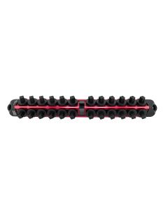 AST938VR image(0) - Astro Pneumatic 3/8 inch Drive V12 Locking Magnetic Socket Organizer for 24 Sockets plus Ratchet - Red