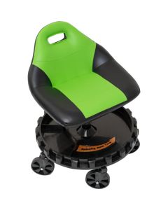 TRX2-705 image(1) - Traxion 2-705 ProGear Mobile Rolling Gear Race Seat with Tray and Five All Terrain Casters - Green