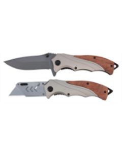 WLMW9371 image(0) - Wilmar Corp. / Performance Tool 2 Piece Hardwood Handle Knife Set
