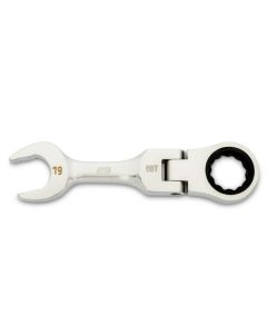 KDT86869 image(0) - GEARWRENCH 19mm 90-Tooth 12 Point Stubby Flex Combination Ratcheting Wrench