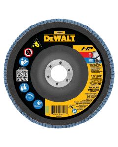 DWTDW8351 image(0) - DEWALT 4-1/2-Inch By 7/8-Inch 40G Type 27 Flap Disc