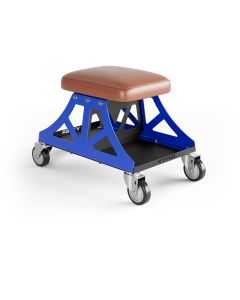 Vyper Industrial 400 lb Capacity Low Pro Shop Chair - Brown/Blue