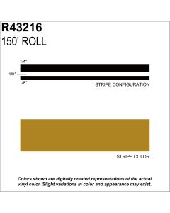 SHR43216 image(0) - SHARPLINE CONVERTING INC MS, 1/2" X 150'; Gold Metallic