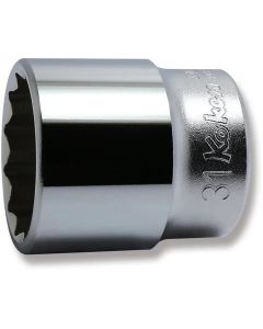 KKN4405M-31 image(0) - Ko-ken USA 4405M-31 1/2 Square Drive Socket 31 mm 12 Point Length 46 mm
