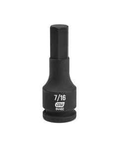 KDT84402 image(0) - GEARWRENCH 3/8 Inch Drive Hex Bit Impact SAE Socket 7/16 Inch