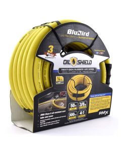 BLBOS3850 image(0) - BluBird OilShield Rubber Air Hose Assembly 3/8" x 50'