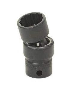 GRE1116UM image(0) - Grey Pneumatic 3/8" Drive x 16mm Standard Universal- 12 Point Socket - Black