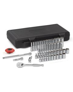 KDT80300 image(0) - GEARWRENCH 51 Piece 1/4 Inch Drive 6 Point Standard & Deep SAE/Metric Mechanics Tool Set