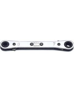 KKN102KM-6X7 image(0) - Ko-ken USA 102KM-6X7 Ratcheting Ring Wrench 6x7 mm 6 Point Length 108 mm Reversible