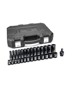 KDT84925N image(0) - GearWrench 29 Piece 3/8 Inch Drive 6 Point Standard & Deep Impact Metric Socket Set