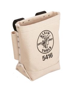 KLE5416 image(0) - Klein Tools Tool Bag, Bull-Pin and Bolt Pouch, Belt Strap Connect, 5 x 10 x 9-Inch