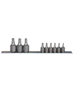 KTI22800 image(1) - K Tool International 9-PIECE INTERNAL TORQ SOC SET, CARDED ON SOC