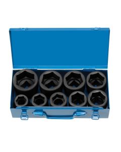 Grey Pneumatic 1" Drive 9 Piece Standard "Jumbo" Set