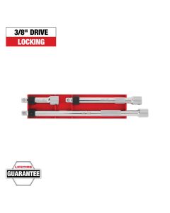 MLW48-22-9361 image(0) - Milwaukee Tool 3pc 3/8 Inch Drive Locking Extension Set