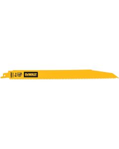 DWTDWAR106 image(0) - DEWALT 12in 6TPI Demo Reciprocating Blade 5-Ct