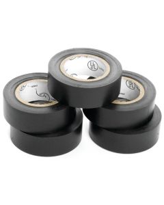 WLMW548 image(0) - Wilmar Corp. / Performance Tool 5 pk. 3/4" x 30' Black Electrical Tape
