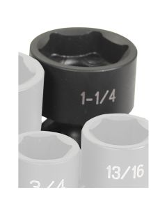 GRE2040U image(0) - Grey Pneumatic 1/2" Drive x 1-1/4" Standard Universal Socket