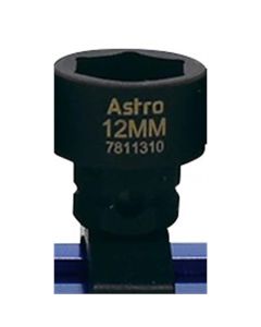 AST7811310 image(0) - Astro Pneumatic 12MM 1/4 Inch Drive Low Profile Nano Impact Sockets - Metric