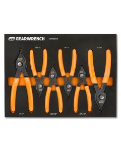KDTGWMSSRP03 image(0) - GEARWRENCH 6 Piece Convertible Push Button Snap Ring Pliers Set in Foam Tray