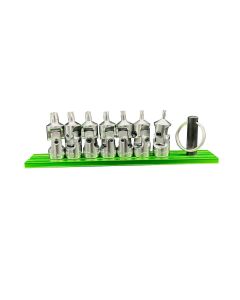 VIMUJHCT1040 image(0) - VIM Tools Universal Joint Half Cut TORX Set,7 Piece T10 Thru T40, Magrail Base