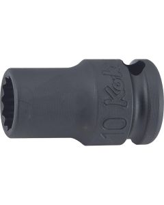 KKN13406M-21 image(0) - Ko-ken USA 13406M-21 3/8 Sq. Dr. Socket 21mm 12 point Length 32mm Thin walled