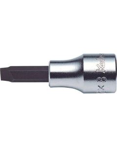 KKN3005-8 image(0) - Ko-ken USA 3005-8 3/8 Square Drive Bit Socket Slotted 1.2X8 Length 60 mm