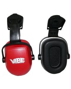 SRW20777 image(0) - Jackson Safety Safe 2 Protection System for Hard Hat - H70 Vibe Series Earmuffs - NRR 25 - Red - Hard Hat Mount