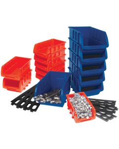 WLMW5195 image(0) - Wilmar Corp. / Performance Tool 15 Piece Storage Bin Set