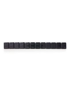 TMR7026FE-B image(0) - Tire Mechanic's Resource .25oz Black Steel Adhesive Tape Wheel Weights with Easy Peel Tape. 144oz/Box, 576pcs