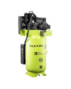 LEGFS05V080I1 image(0) - Legacy Manufacturing Flexzilla® Pro Piston Air Compressor with Silencer™, 1-Phase, Stationary, 5 HP, 80 Gallon, 2-Stage, Vertical, ZillaGreen™