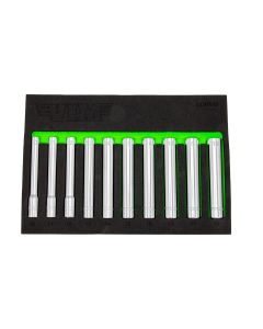 VIMEDM600 image(0) - VIM Tools 10 Piece 3/8 Inch Drive Extra Deep 6 Point Socket Set (10 - 19 mm)