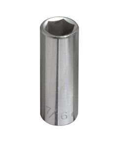 Klein Tools 1/2-Inch Standard 6-Point Socket, 1/4-Inch Drive