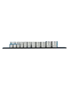 VIMS600 image(0) - VIM Tools 11 PC. 3/8-IN DR. SAE SOCKET SET W/ 12-INCH BLACK MAGRAIL