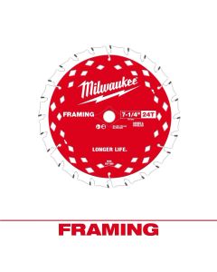 MLW48-41-0720 image(0) - Milwaukee Tool 48-40-0720 7-1/4 Inch 24T Framing Circular Saw Blade - 1 Blade