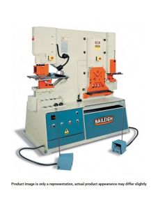 BLI1007865 image(0) - Baileigh SW-95 - 220V 3 Phase Dual Operator 95 Ton 5 Station Ironworker