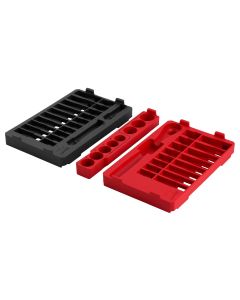 Milwaukee Tool 47pc 1/2" Drive SAE & Metric Ratchet & Socket Set  PACKOUT Trays