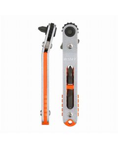VESTX79U image(0) - Vessel Tools Extra Low-Profile Bent-up Head Ratchet Screwdriver with Extra Low-Profile Bits