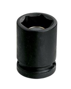 GRE2016RG image(0) - Grey Pneumatic 1/2" Drive x 1/2" Magnetic Standard Socket