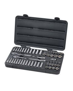 KDT80550 image(0) - GEARWRENCH 57 Piece 3/8 Inch Drive 6 Point Standard & Deep SAE/Metric Mechanics Tool Set