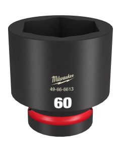 MLW49-66-6613 image(1) - Milwaukee Tool SHOCKWAVE Impact Duty  1"Drive 60MM Standard 6 Point Socket