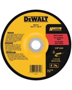 DWTDW4719 image(0) - DEWALT 7-Inch-By-1/4-Inch-By-7/8-Inch General Purpose Metal Grinding Wheel