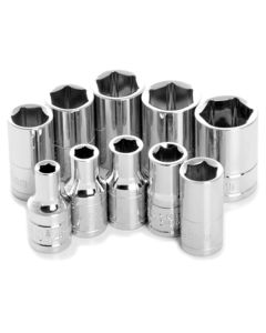 WLMW36202 image(0) - Wilmar Corp. / Performance Tool 10 Piece 1/4" Drive 6pt Metric Socket Set