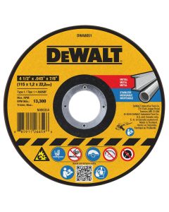 DeWalt 4-1/2-in. x .045-in. x 7/8-in. T1 Cut-Off Wheel for Metal