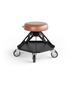 Vyper Industrial 400 lb Capacity Robust Steel Pro Shop Chair - Brown/Black