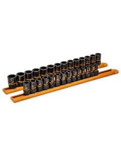 KDT84784 image(0) - GEARWRENCH 28 Piece 1/4 Inch & 3/8 Inch Drive Bolt Biter Impact Extraction Socket Set