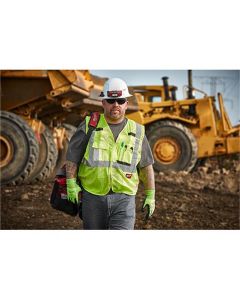 MLW48-73-5178 image(5) - Milwaukee Tool Class 2 Breakaway High Visibility Orange Mesh Safety Vest - 4XL/5XL (CSA)