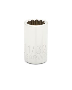 KDT80215D image(0) - GearWrench 1/4 Inch Drive 12 Point Standard SAE Socket 11/32 Inch