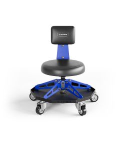 Vyper Industrial 300 lb Capacity Robust Steel Sport Shop Chair - Black/Blue