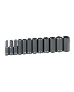 GRE1213D image(0) - Grey Pneumatic 3/8" Drive 12 Piece Deep Set